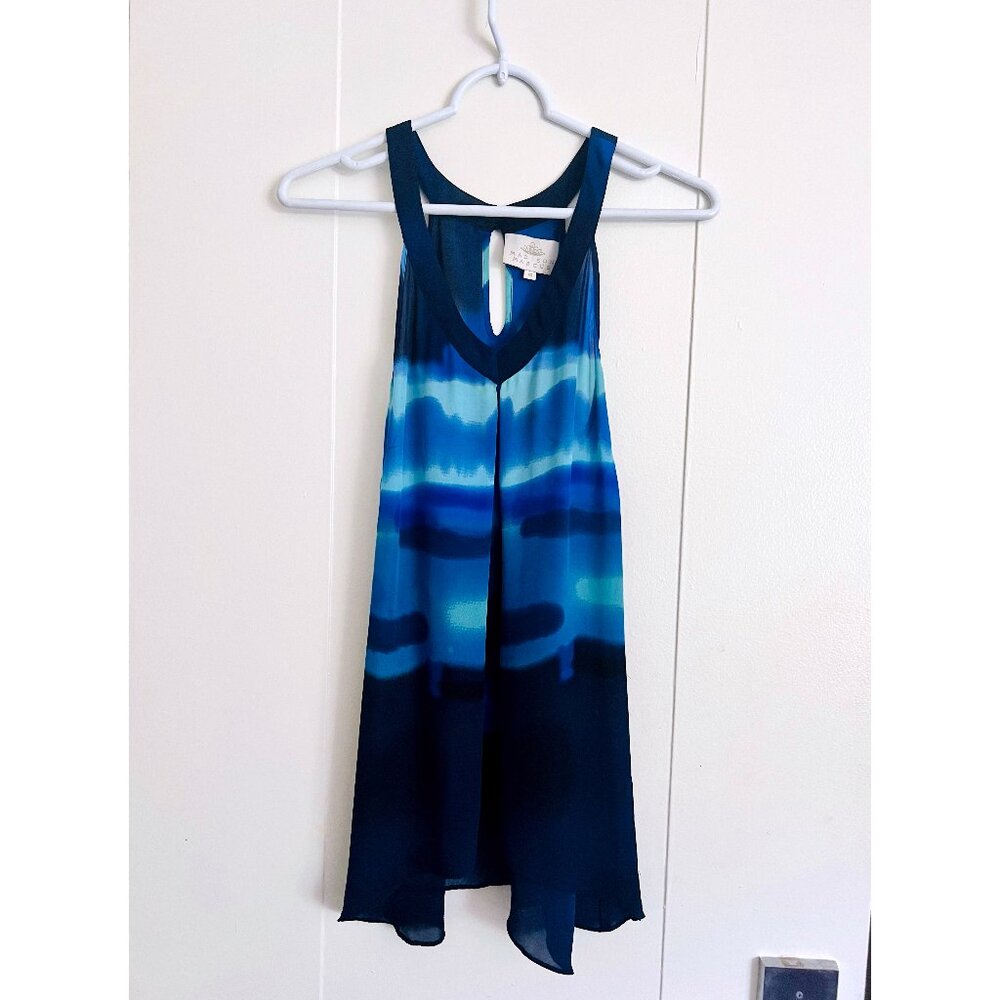 Madison Marcus 100% silk watercolor top - XS